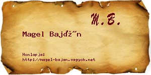 Magel Baján névjegykártya